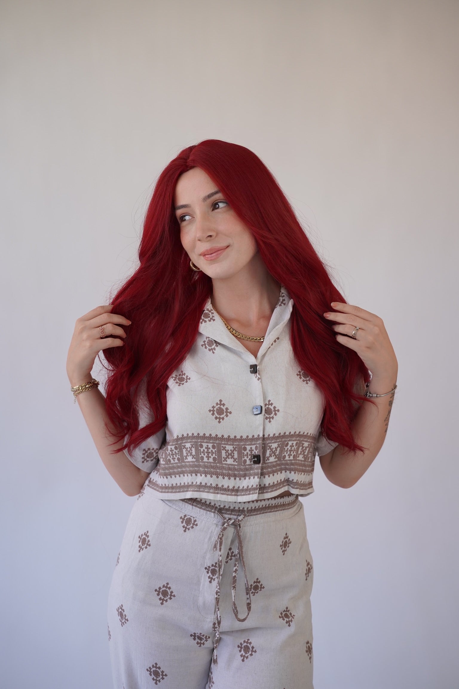 Long Red Wig Red Little Mermaid Wig Mera Wig Cosplay Wig Drag Queen Wig