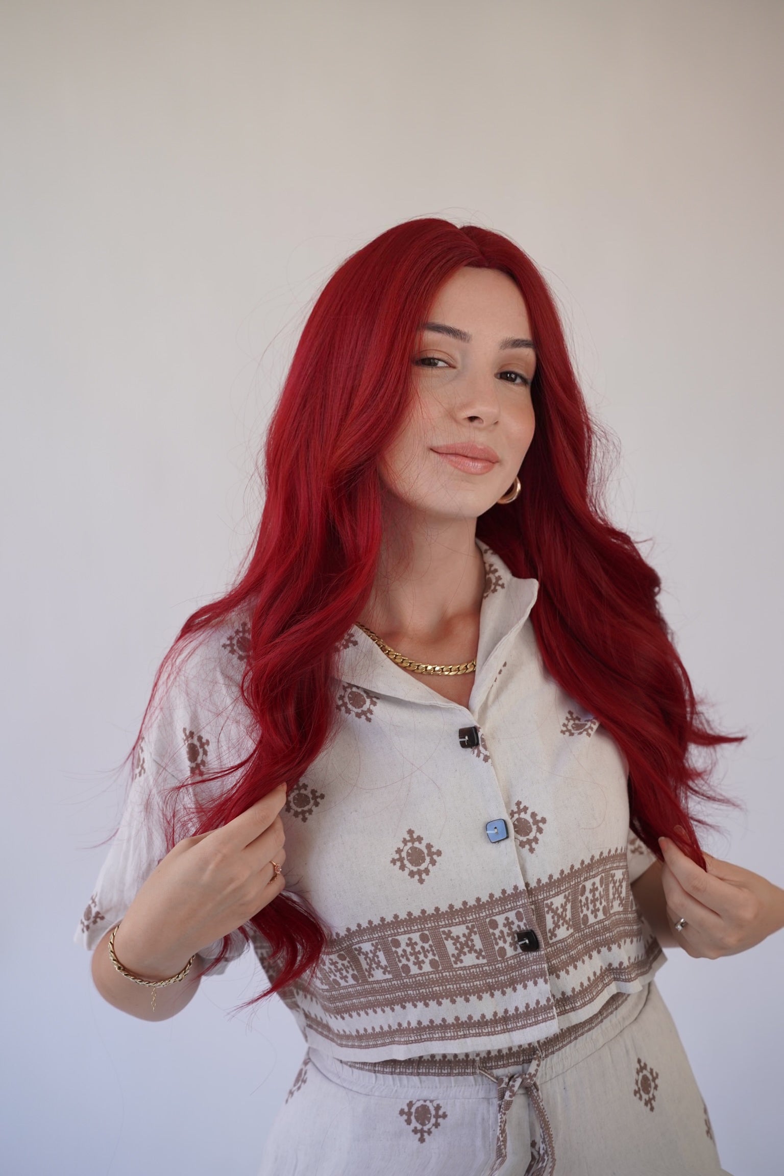 Long Red Wig Red Little Mermaid Wig Mera Wig Cosplay Wig Drag Queen Wig