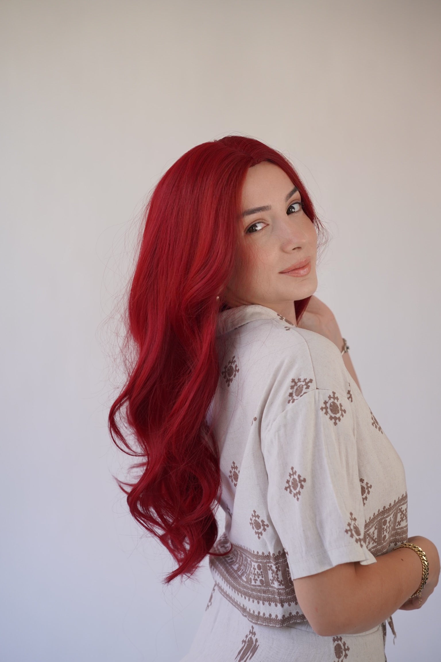Long Red Wig Red Little Mermaid Wig Mera Wig Cosplay Wig Drag Queen Wig