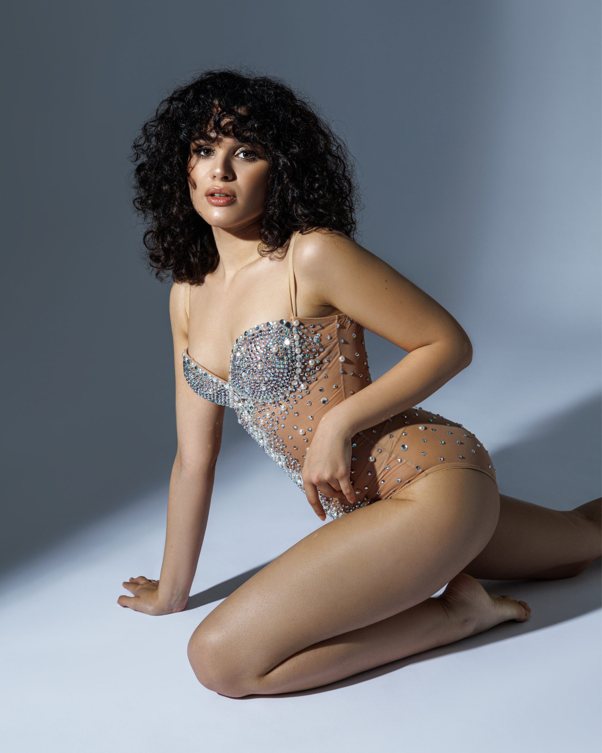 Rhinestone Sheer Bodysuit