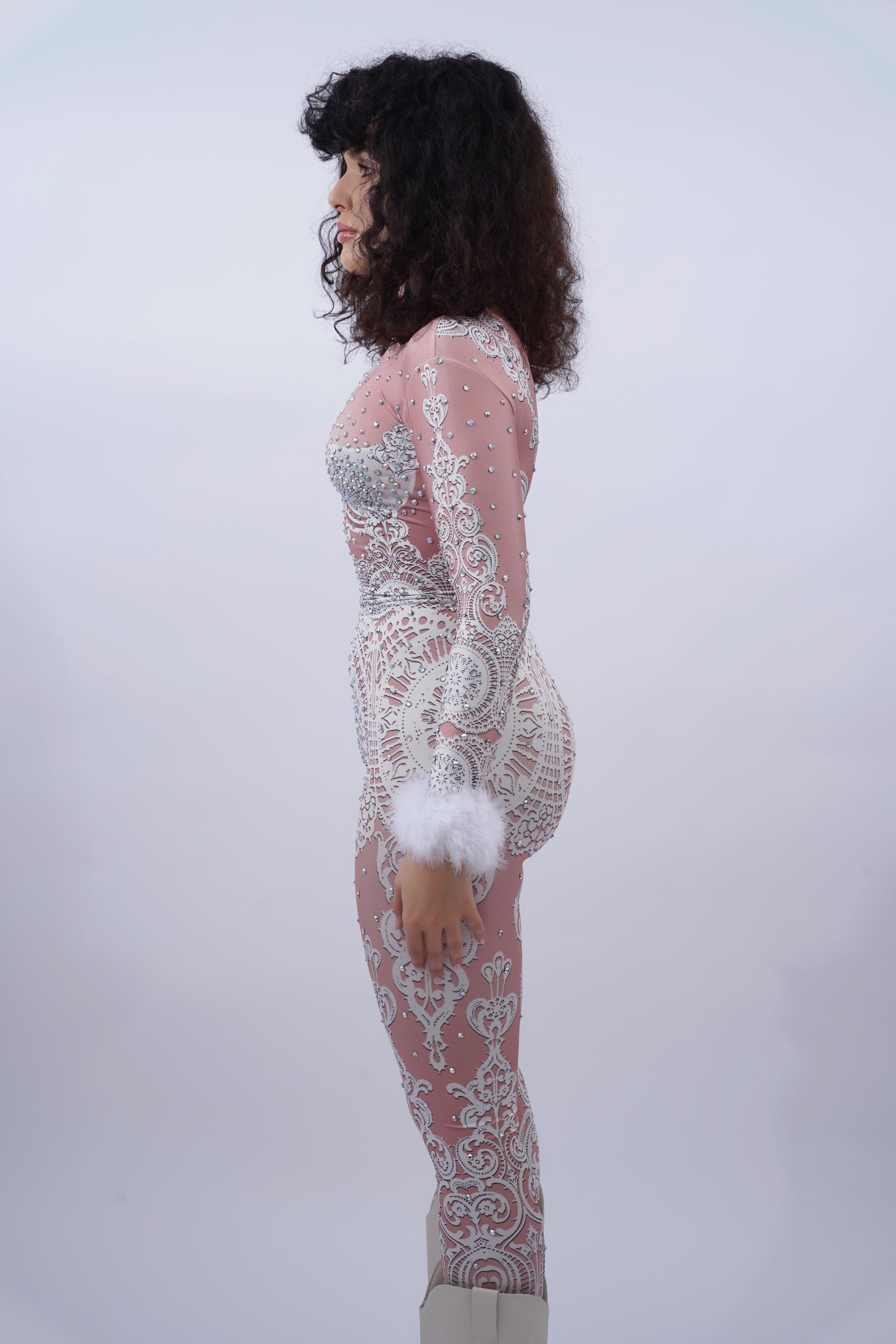 Bridal Lace Pattern Jumpsuit