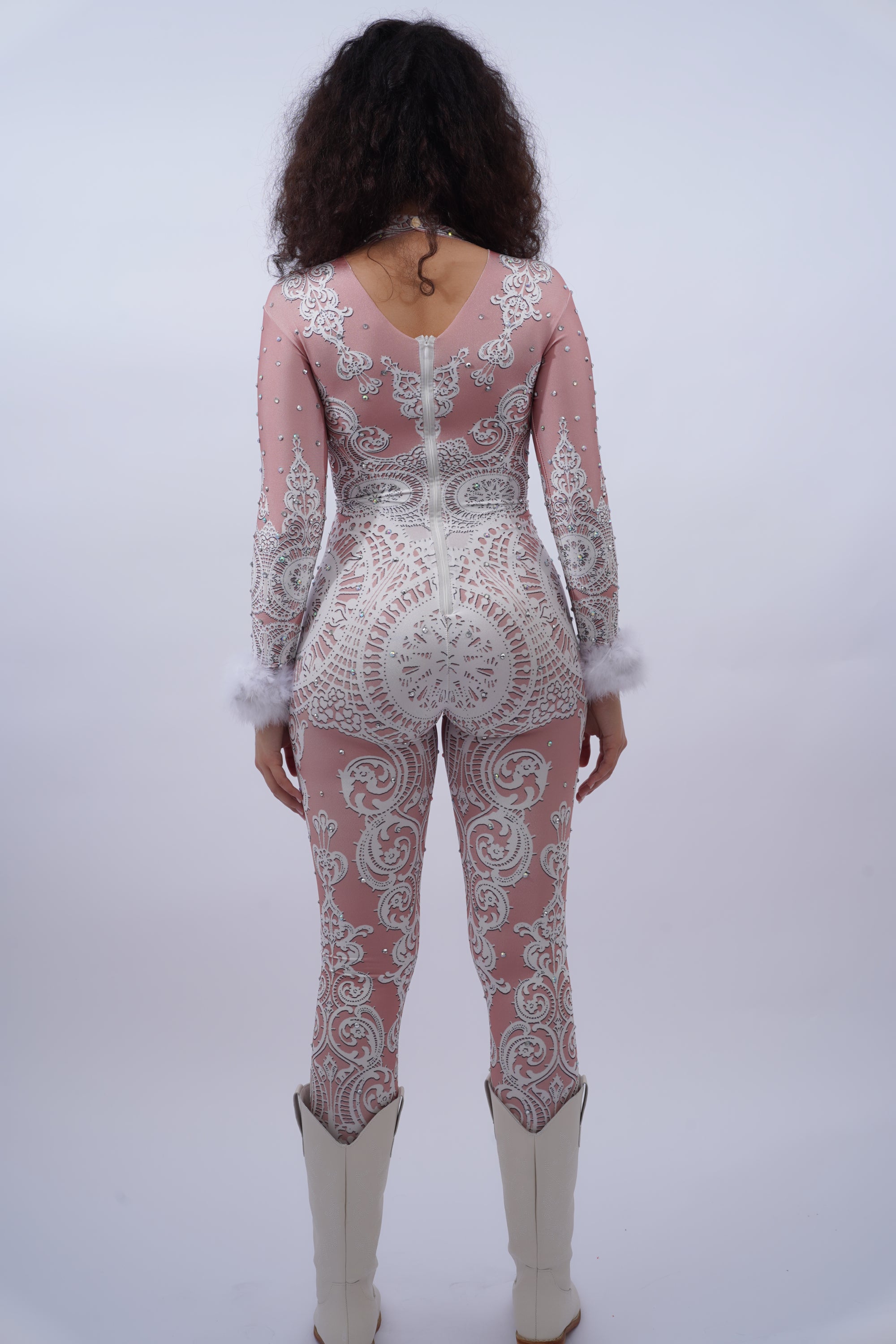 Bridal Lace Pattern Jumpsuit