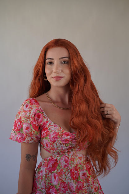 13x4 Ginger Lace Front Wig Cosplay Merida Wig Glueless Wig