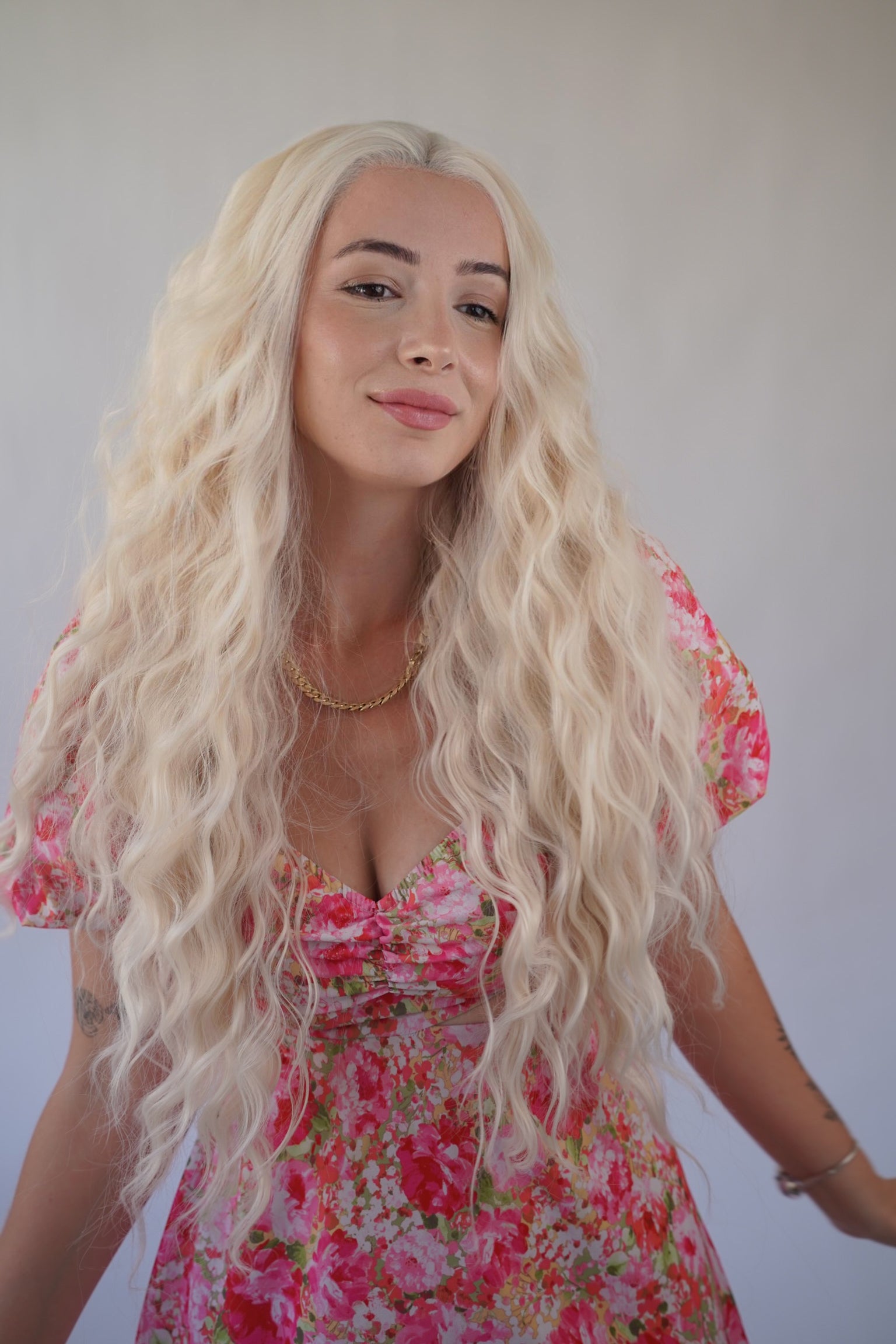 Long Curly Platinum Blonde Lace Front Wig Drag Queen Wig
