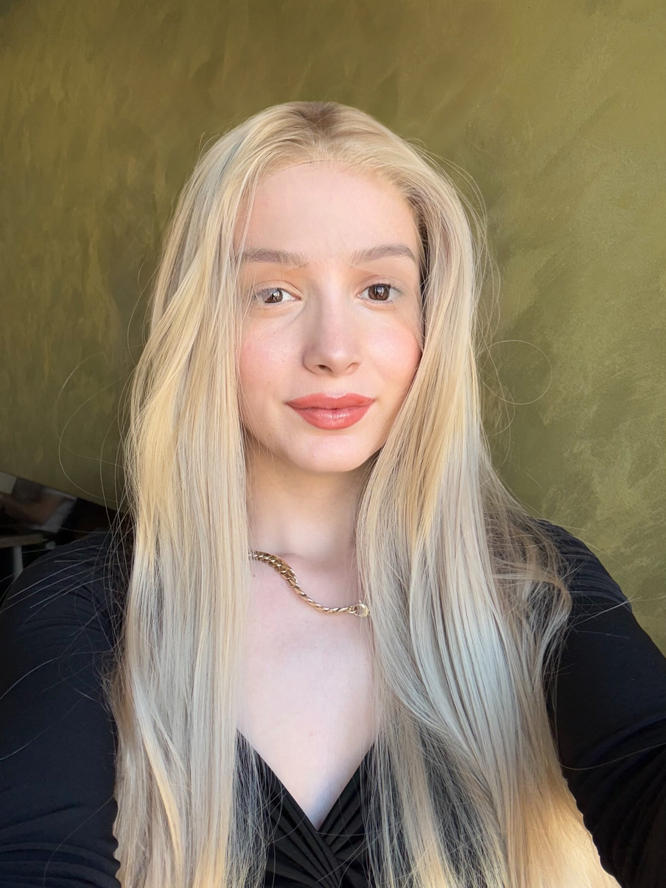 Long Straight Platinum Blonde Lace Front Wig Drag Queen Wig Cosplay Wig