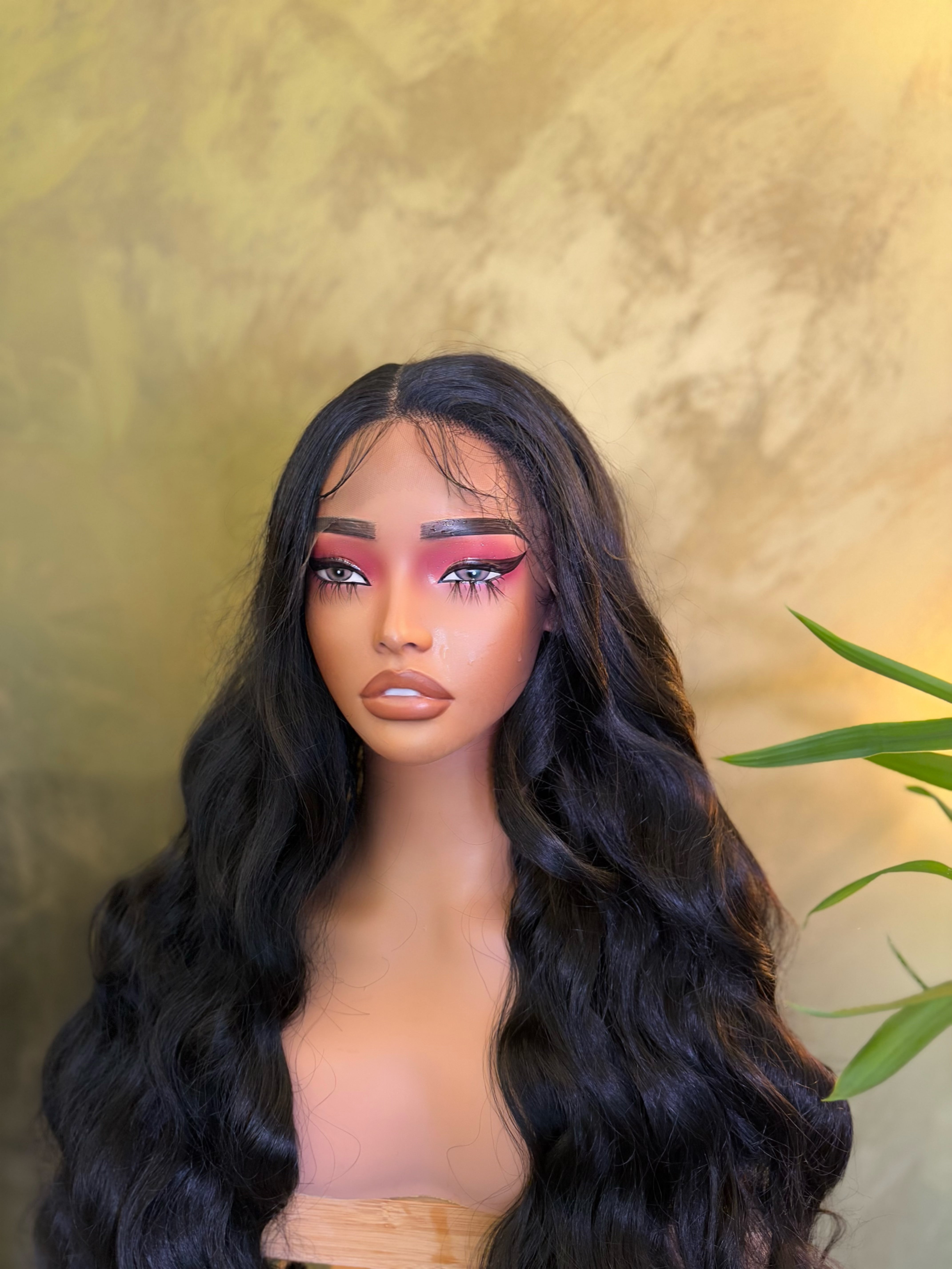 Black Extra Long Curly Lace Front Wig Cosplay Wig Halloween Party Wig 36 inches