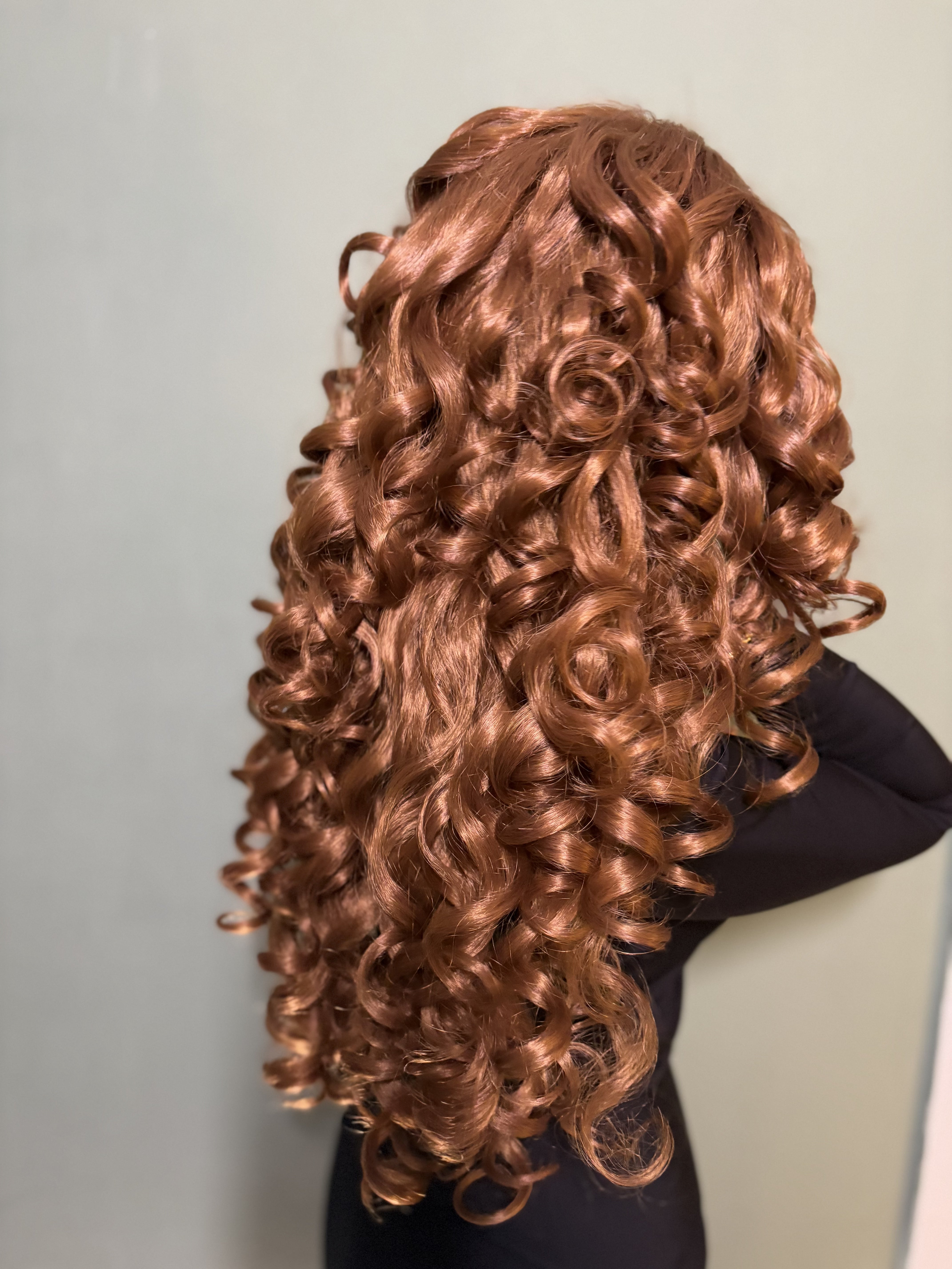 Long Curly Caramel Brown 13x6 HD Lace Front Wig Glueless Wig