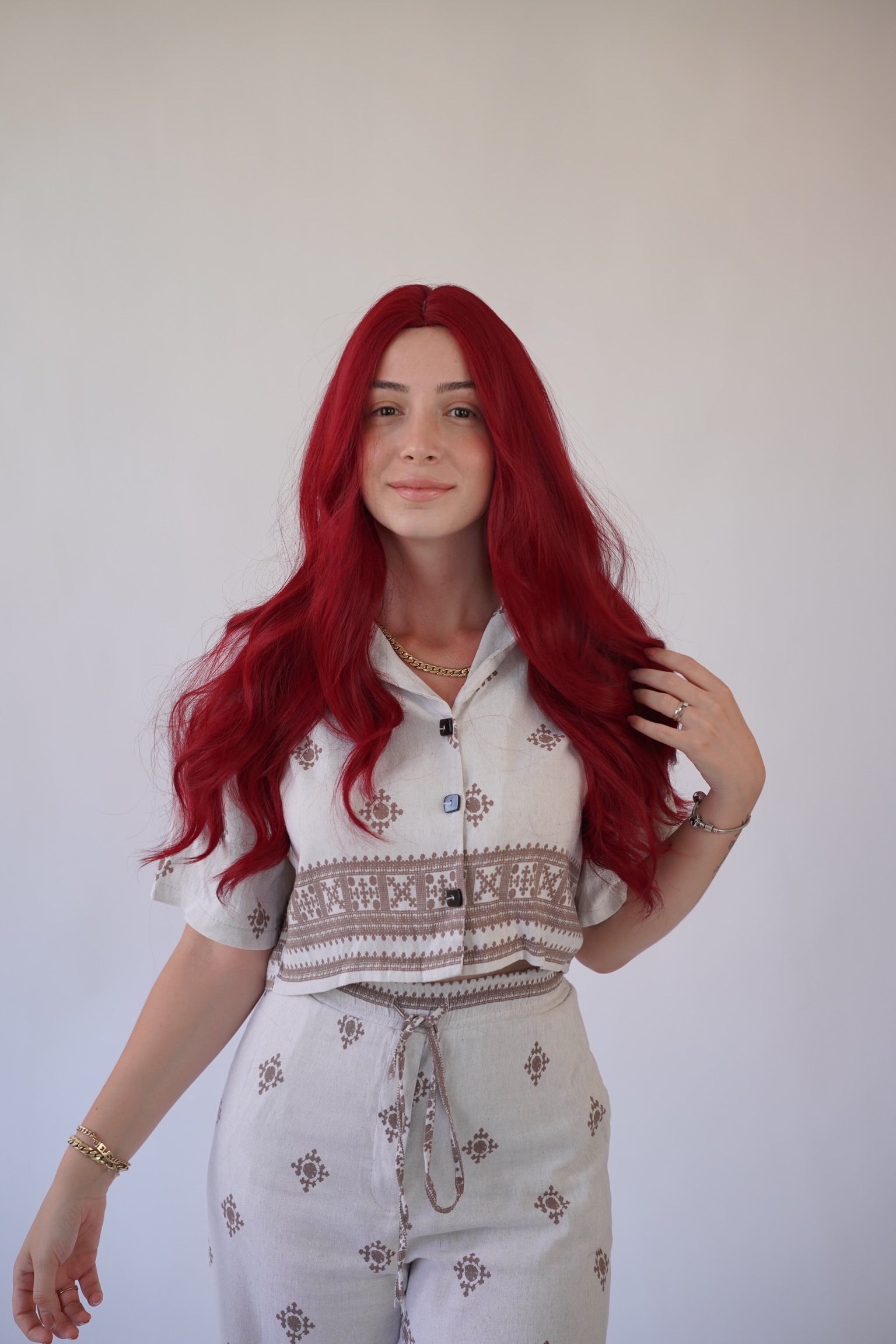 Long Red Wig Red Little Mermaid Wig Mera Wig Cosplay Wig Drag Queen Wig