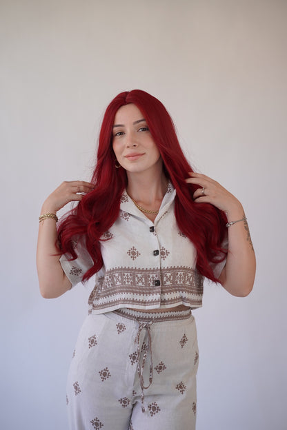 Long Red Wig Red Little Mermaid Wig Mera Wig Cosplay Wig Drag Queen Wig