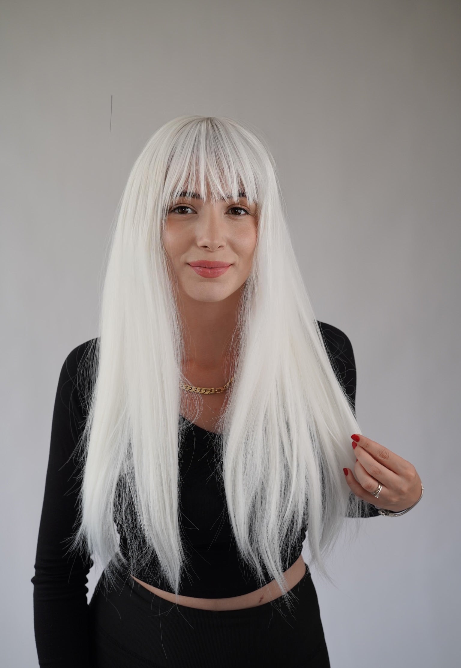Pearl White Wig Cosplay Wig Elf Wig Silver Lace Front Wig Silver Wig