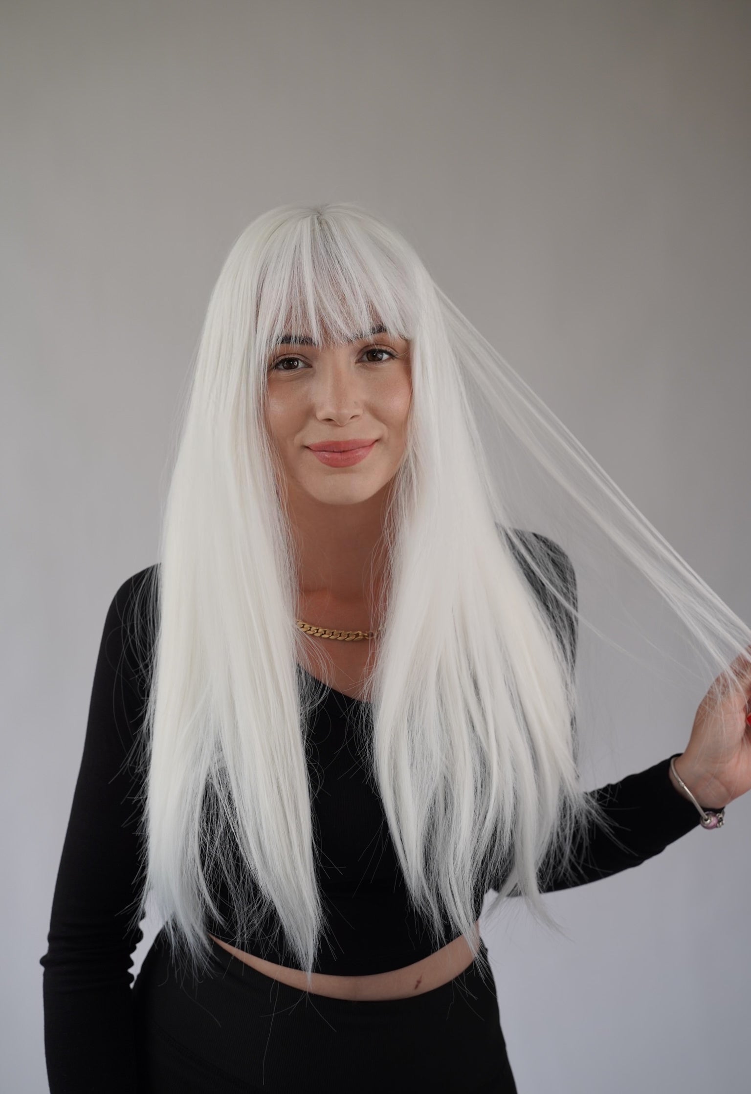 Pearl White Wig Cosplay Wig Elf Wig Silver Lace Front Wig Silver Wig