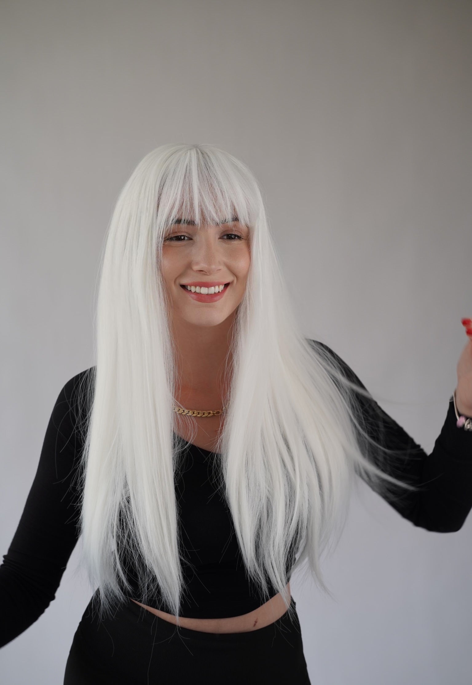 Pearl White Wig Cosplay Wig Elf Wig Silver Lace Front Wig Silver Wig