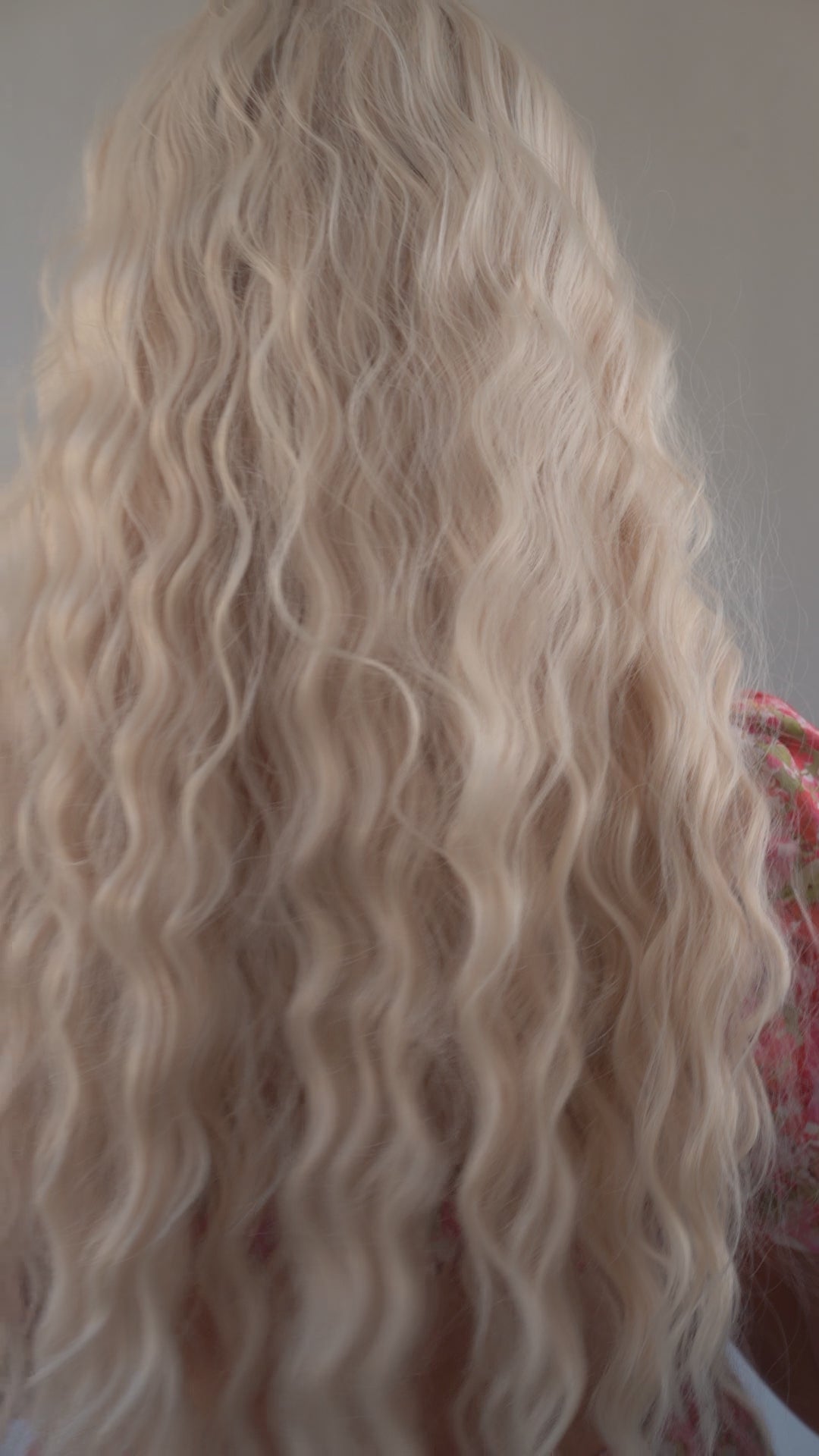 Long Curly Platinum Blonde Lace Front Wig Drag Queen Wig