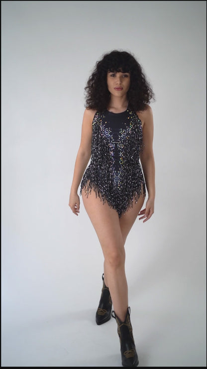 White Sequined Bodysuit