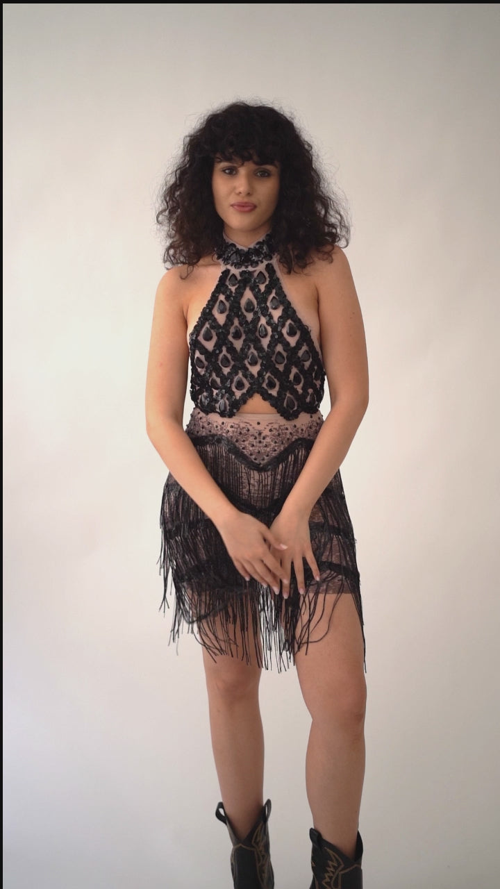 Black Diamond Transparent Sexy Dress